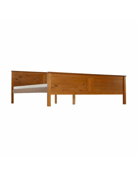 Pat KONDELA dormitor 190x213x82 cm, lemn de pin și PAL laminat | MobilaOK