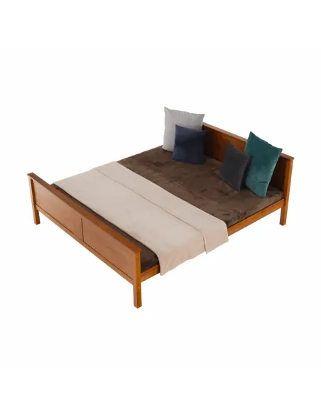 Pat KONDELA dormitor 190x213x82 cm, lemn de pin și PAL laminat | MobilaOK