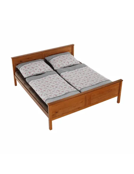 Pat KONDELA dormitor 190x213x82 cm, lemn de pin și PAL laminat | MobilaOK