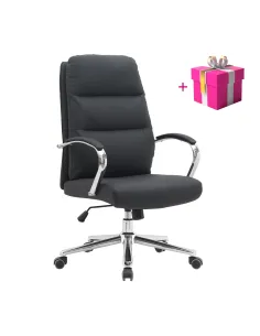 Scaun de birou ADMON, birou, 58x65x102/108 cm, Piele ecologică/Metal | MobilaOK 2