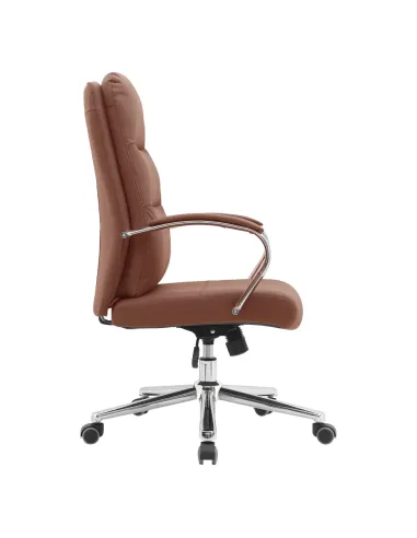 Scaun de birou ADMON, birou, 58x65x102/108 cm, piele ecologică și metal | MobilaOK