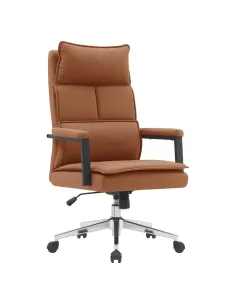 Scaun de birou KAHIL, birou, 65x71x106-112 cm, piele ecologică/metal | MobilaOK