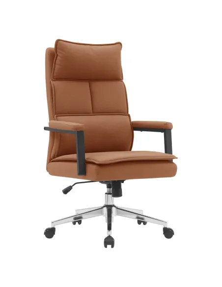 Scaun de birou KAHIL, birou, 65x71x106-112 cm, piele ecologică/metal | MobilaOK