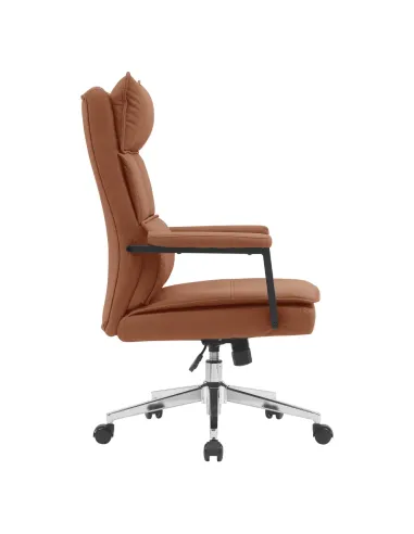 Scaun de birou KAHIL, birou, 65x71x106-112 cm, piele ecologică/metal | MobilaOK