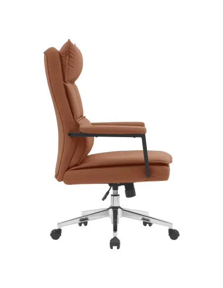 Scaun de birou KAHIL, birou, 65x71x106-112 cm, piele ecologică/metal | MobilaOK