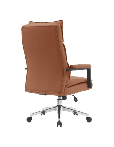 Scaun de birou KAHIL, birou, 65x71x106-112 cm, piele ecologică/metal | MobilaOK
