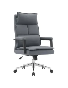 Scaun de birou KAHIL, birou, 65x71x106-112 cm, piele ecologică și metal | MobilaOK