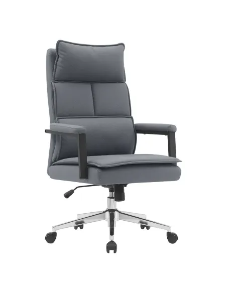 Scaun de birou KAHIL, birou, 65x71x106-112 cm, piele ecologică și metal | MobilaOK