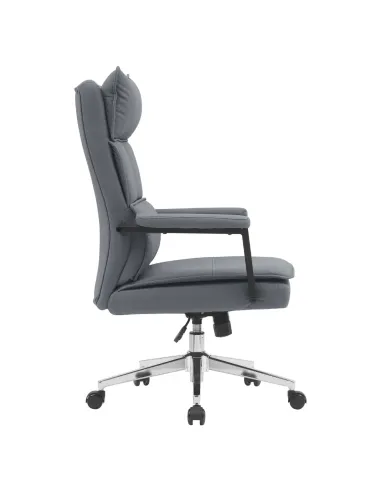 Scaun de birou KAHIL, birou, 65x71x106-112 cm, piele ecologică și metal | MobilaOK