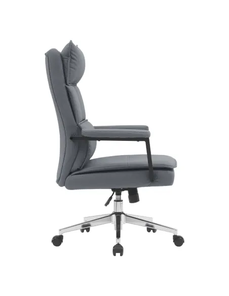 Scaun de birou KAHIL, birou, 65x71x106-112 cm, piele ecologică și metal | MobilaOK