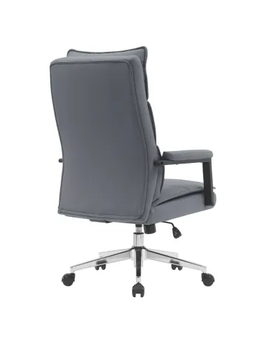 Scaun de birou KAHIL, birou, 65x71x106-112 cm, piele ecologică și metal | MobilaOK