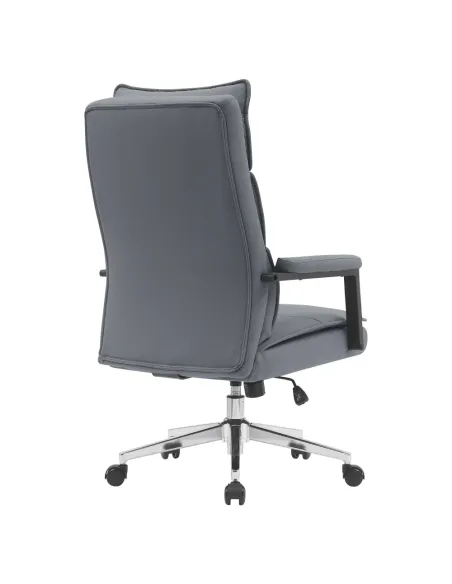 Scaun de birou KAHIL, birou, 65x71x106-112 cm, piele ecologică și metal | MobilaOK