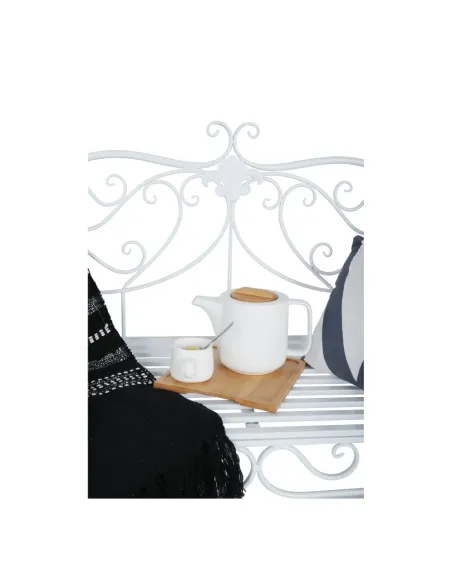 Bancă de grădină ETELIA NEW, exterior, 131 x 48 x 86 cm, Metal | MobilaOK
