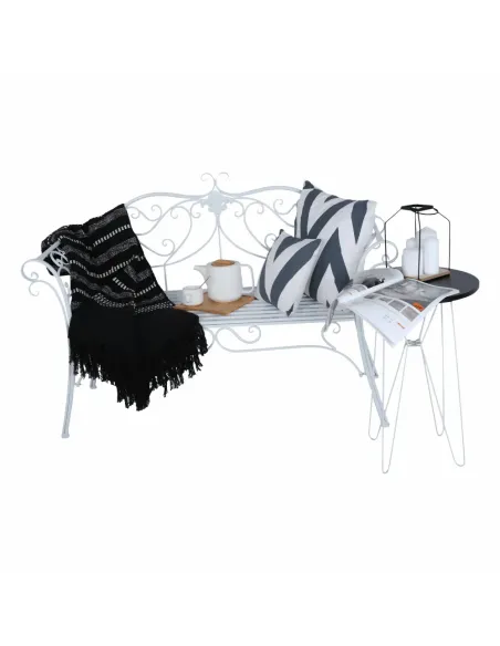 Bancă de grădină ETELIA NEW, exterior, 131 x 48 x 86 cm, Metal | MobilaOK
