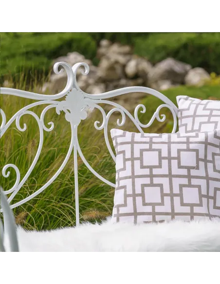 Bancă de grădină ETELIA NEW, exterior, 131 x 48 x 86 cm, Metal | MobilaOK