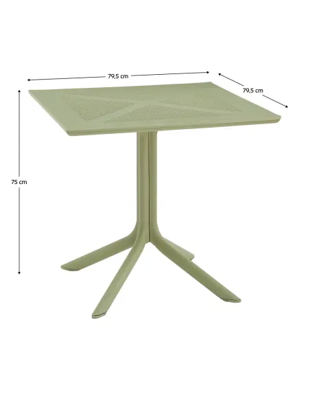 Masă de grădină DENTON NEW, exterior/interior, 79.5x79.5x74.5 cm, Plastic | MobilaOK