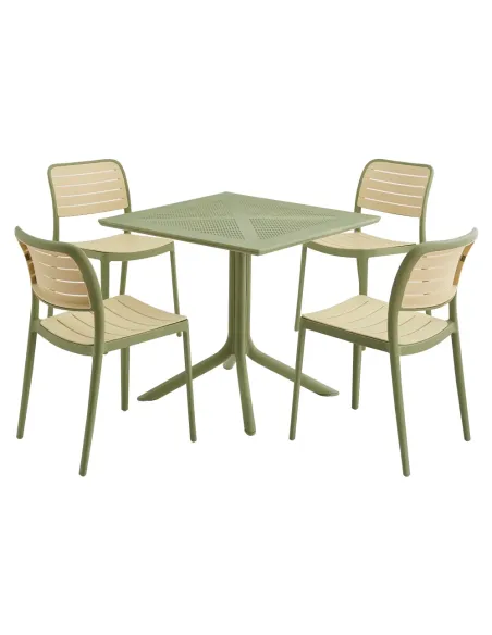 Masă de grădină DENTON NEW, exterior/interior, 79.5x79.5x74.5 cm, Plastic | MobilaOK