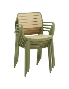 Scaun stivuibil, verde/bej, KARDOS TYP 2 | MobilaOK 2