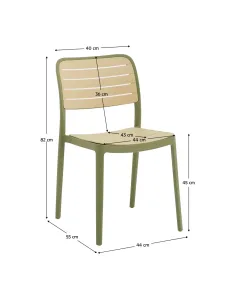Scaun stivuibil, verde/bej, KARDOS TYP 1 | MobilaOK 2