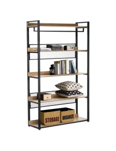 Etajeră KILOS NEW TIP 3 pentru living/dormitor/birou, 120x40x200 cm, PAL melaminat și oțel | MobilaOK