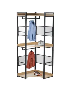 Etajeră KILOS NEW, living/dormitor/hol, 80x80x200 cm, PAL/Oțel | MobilaOK