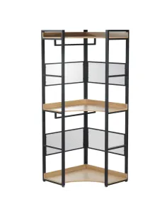 Etajeră KILOS NEW, living/dormitor/hol, 80x80x200 cm, PAL/Oțel | MobilaOK 2