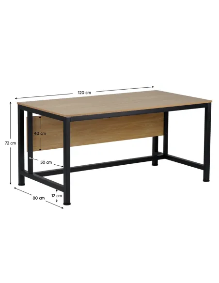 Birou KILIS NEW, birou, 120x80 cm, PAL melaminat și metal | MobilaOK