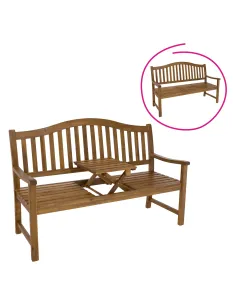Bancă de Grădină TAIMA, set exterior, 150x64x104 cm, lemn de salcâm | MobilaOK
