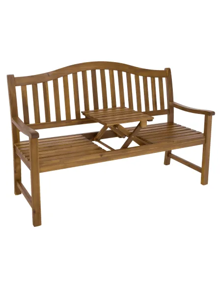 Bancă de Grădină TAIMA, set exterior, 150x64x104 cm, lemn de salcâm | MobilaOK