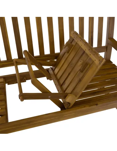 Bancă de Grădină TAIMA, set exterior, 150x64x104 cm, lemn de salcâm | MobilaOK