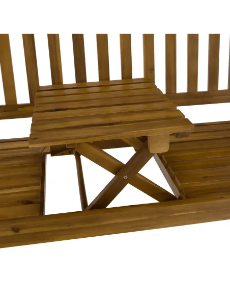 Bancă de Grădină TAIMA, set exterior, 150x64x104 cm, lemn de salcâm | MobilaOK