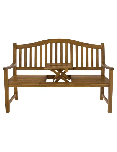 Bancă de Grădină TAIMA, set exterior, 150x64x104 cm, lemn de salcâm | MobilaOK