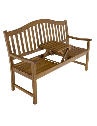 Bancă de Grădină TAIMA, set exterior, 150x64x104 cm, lemn de salcâm | MobilaOK