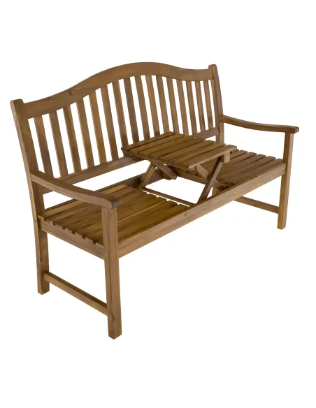 Bancă de Grădină TAIMA, set exterior, 150x64x104 cm, lemn de salcâm | MobilaOK