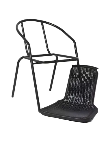 Scaun grădină FRENY, exterior, 55x57x73.5 cm, oțel/plastic | MobilaOK