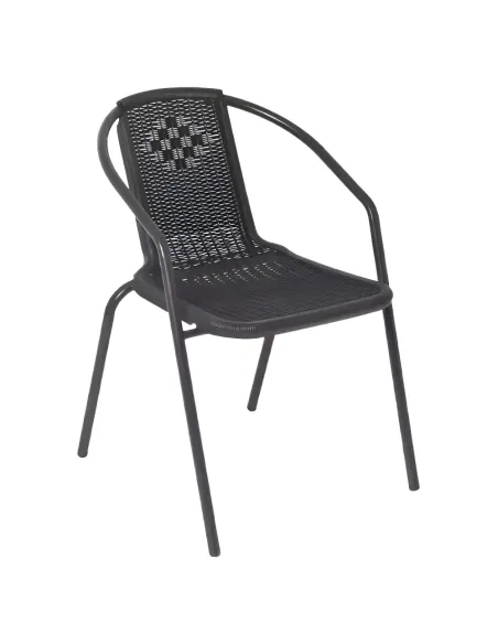 Scaun grădină FRENY, exterior, 55x57x73.5 cm, oțel/plastic | MobilaOK
