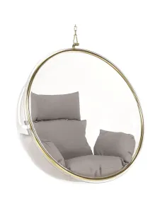 Scaun suspendat BUBBLE NEW TIP 1, living/balcon/terasă, 106x62x106 cm, oțel/acrilic/țesătură | MobilaOK