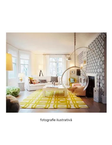 Scaun suspendat BUBBLE NEW TIP 1, living/balcon/terasă, 106x62x106 cm, oțel/acrilic/țesătură | MobilaOK