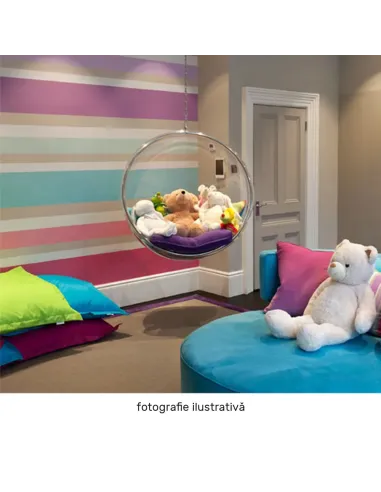Scaun suspendat BUBBLE NEW TIP 1, living/balcon/terasă, 106x62x106 cm, oțel/acrilic/țesătură | MobilaOK