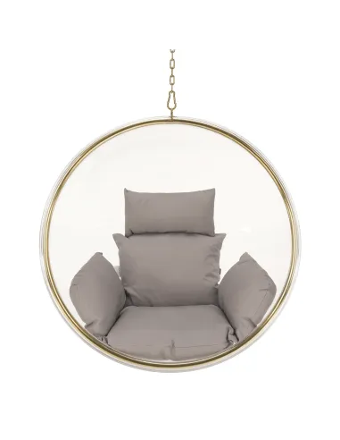 Scaun suspendat BUBBLE NEW TIP 1, living/balcon/terasă, 106x62x106 cm, oțel/acrilic/țesătură | MobilaOK