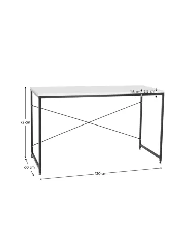 Birou MELLORA, birou, 120x60 cm, PAL melaminat și metal | MobilaOK