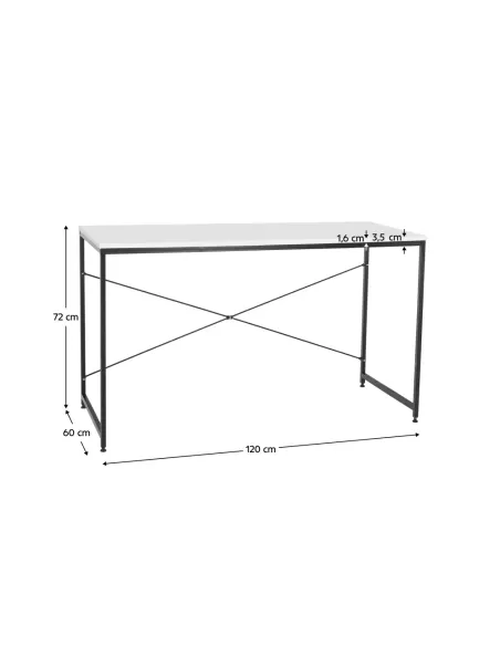 Birou MELLORA, birou, 120x60 cm, PAL melaminat și metal | MobilaOK