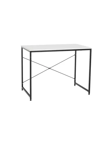 Birou, alb/negru, 90x60 cm, MELLORA | MobilaOK