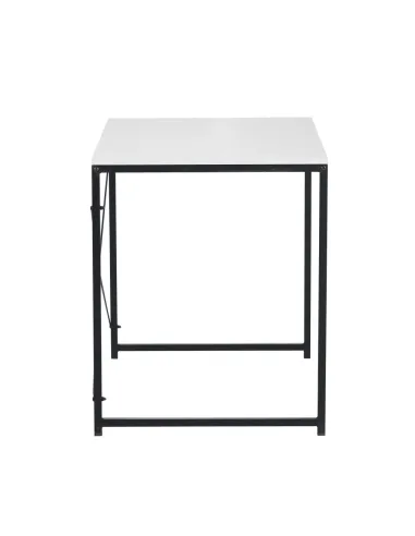 Birou, alb/negru, 90x60 cm, MELLORA | MobilaOK