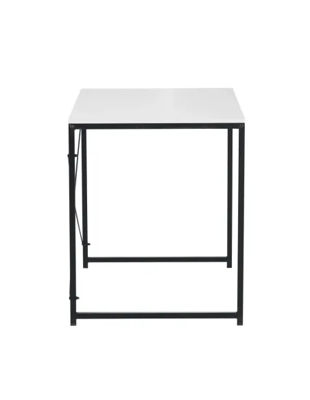 Birou, alb/negru, 90x60 cm, MELLORA | MobilaOK