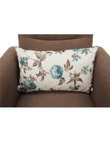 Fotoliu MILO, living, 79x85x78 cm, textil, bej închis | MobilaOK