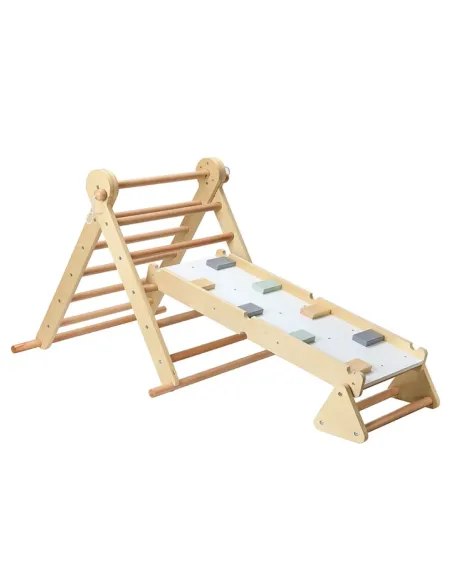 Triunghi Pikler OPRIN, cameră copii, 68.5x132x60 cm, lemn masiv de pin | MobilaOK