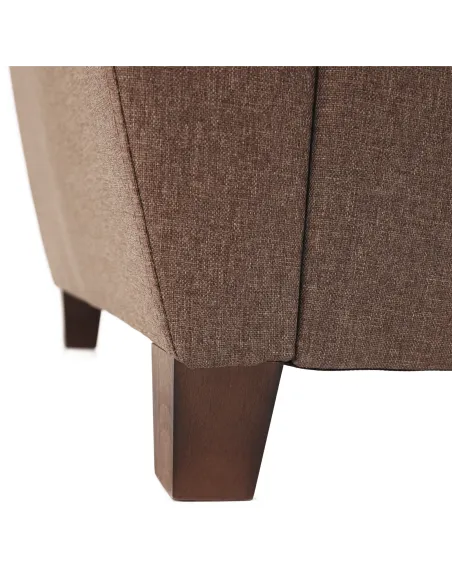 Fotoliu MILO, living, 79x85x78 cm, textil, bej închis | MobilaOK