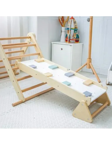 Triunghi Pikler OPRIN, cameră copii, 68.5x132x60 cm, lemn masiv de pin | MobilaOK