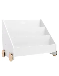 Bibliotecă pentru copii BERUS, cu roți, 63.8x40x49.7 cm, MDF/PAL | MobilaOK 2